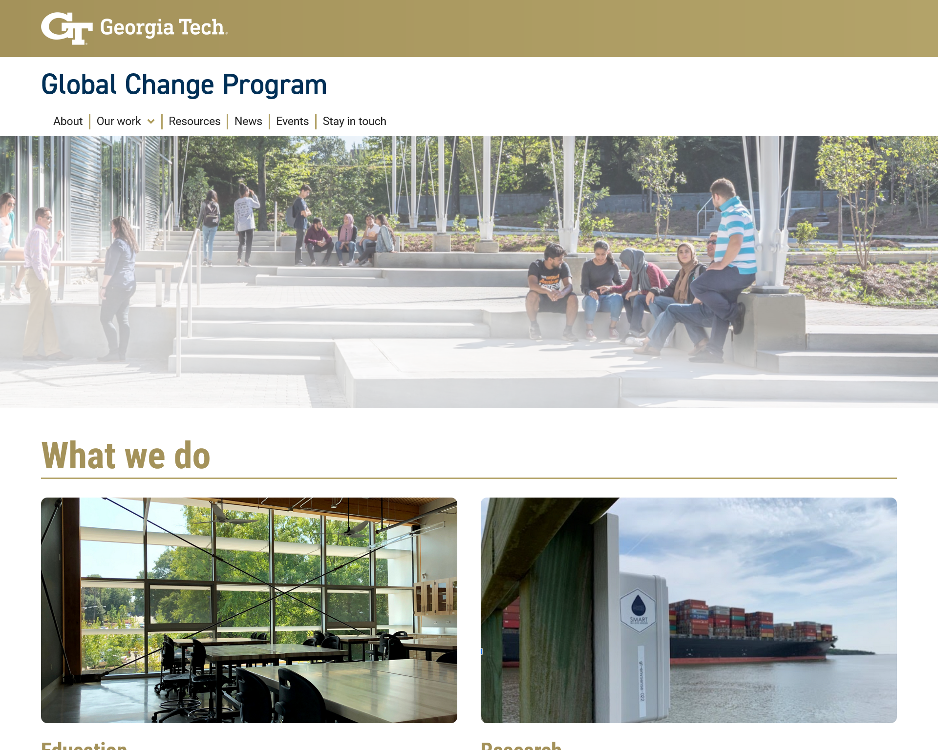 Global Change Program website screenshot